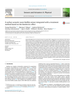 A surface acoustic wave biofilm sensor integrated with a treatment