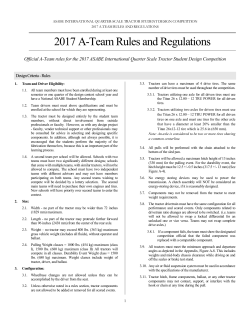 2017 A-Team Rules and Regulations