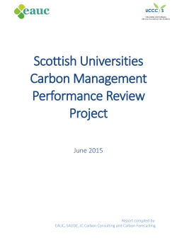 Scottish Universities Carbon Management Performance Review report