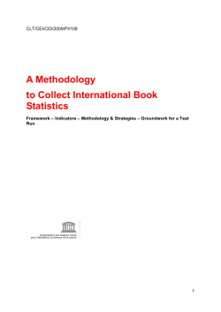 A Methodology to collect international book statistics
