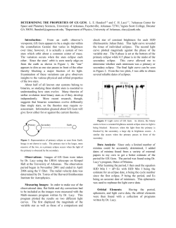 Abstract - Arkansas Center for Space and Planetary Sciences