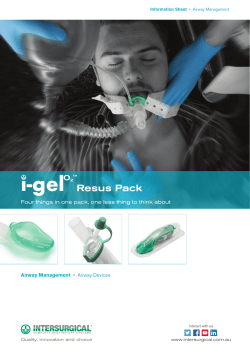 i-gel O2 Resus Pack Information Sheet