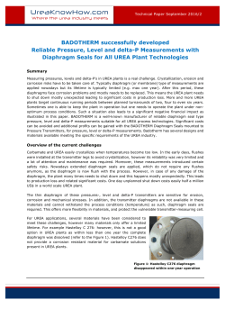 2016 09 Badotherm Solutions for ALL UREA plants 130916
