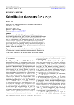 Scintillation detectors for x-rays