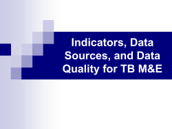 TB data collection methods and sources