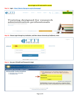 Page 1 of 3 How to login to CITI and enroll in courses Step 1a: Login