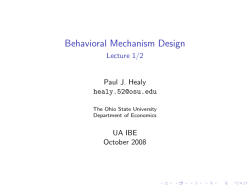 Behavioral Mechanism Design