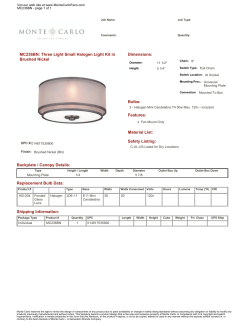 MC236BN: Three Light Small Halogen Light Kit in Brushed Nickel