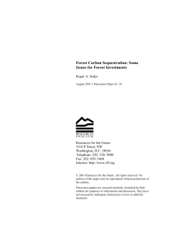 Forest Carbon Sequestration