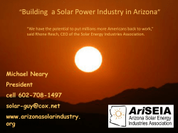 Solar Water Heating Applications in Arizona