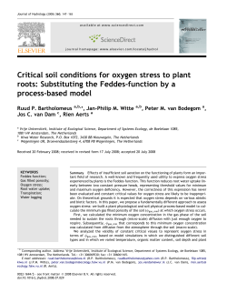 Critical soil conditions for oxygen stress to plant roots