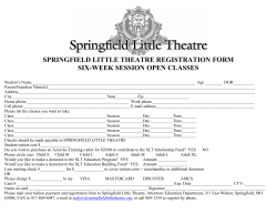 SPRINGFIELD LITTLE THEATRE REGISTRATION FORM SIX
