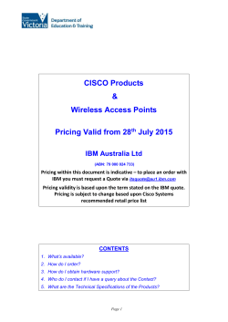 Cisco products and indicative pricing