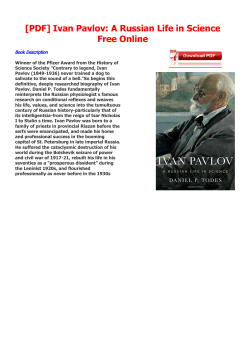 Ivan Pavlov: A Russian Life in Science Free