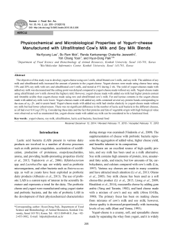 Physicochemical and Microbiological Properties of Yogurt