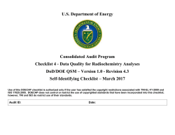SI Checklist 4 RAD Rev 4.3 3-7-17
