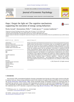 Oops, I forgot the light on! The cognitive mechanisms supporting the
