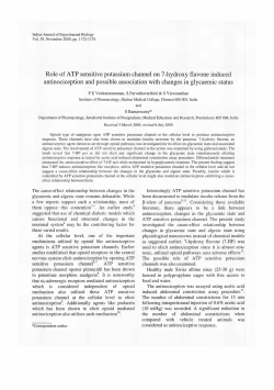 Role of ATP sensitive potassium channel on 7 -hydroxy
