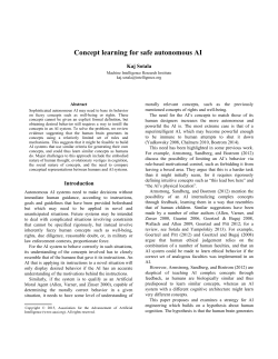 Concept learning for safe autonomous AI
