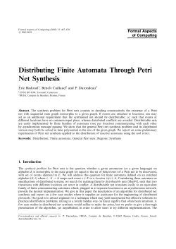 Distributing Finite Automata Through Petri Net Synthesis