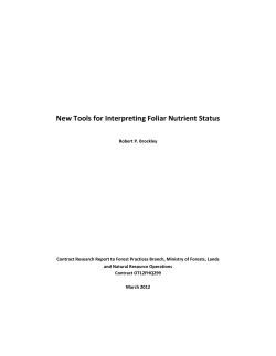 New Tools for Interpreting Foliar Nutrient Status