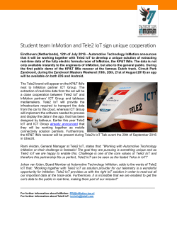 Student team InMotion and Tele2 IoT sign unique cooperation
