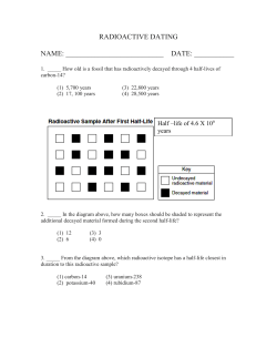 radioactive dating - New York Science Teacher