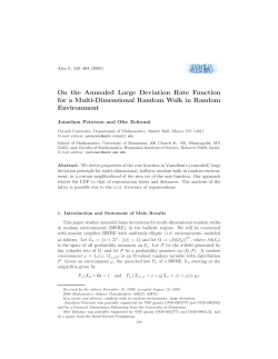 On the annealed large deviation rate function for a multi