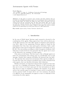 Autonomous Agents with Norms