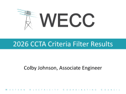 2026 CCTA Criteria Filter Results - Western Electricity Coordinating