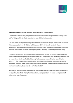 Ipsos survey on cost of living