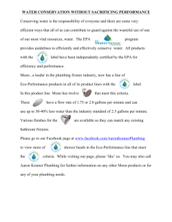 WATER CONSERVATION WITHOUT SACRIFICING