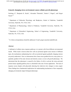 Linearly changing stress environment causes cellular