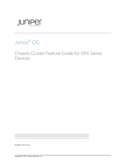 Chassis Cluster - Juniper Networks
