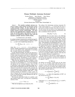 Dense multiple antenna systems