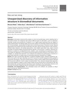 Unsupervised discovery of information structure
