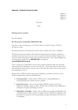 Appendix: Template driving test letter