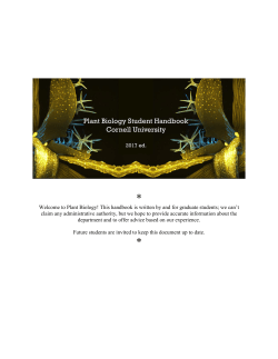 Plant Biology Grad Student Handbook