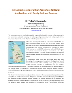 Sri Lanka - City Farmer