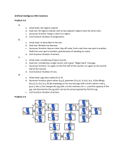 Artificial Intelligence HW1 Solutions Problem 3.6 a) . a. Initial State