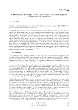 TH/P8-34 A Mechanism for Edge Flows and