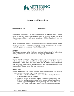 Leaves and Vacations