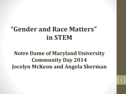 presentation about how women and minorities are