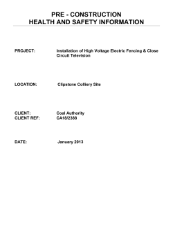 Pre-Construction Information