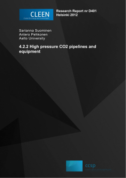 4.2.2 High pressure CO2 pipelines and equipment