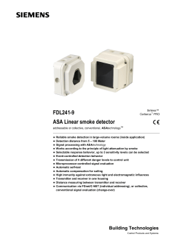 FDL241-9 ASA Linear smoke detector - Data sheet 007017
