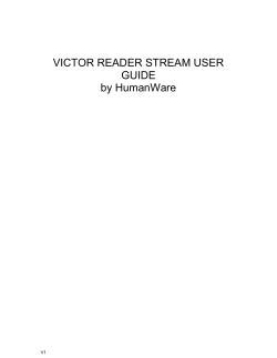 1. Overview of VICTOR READER STREAM