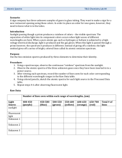 Atomic Spectra Lab #4