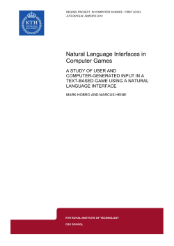 Natural Language Interfaces in Computer Games