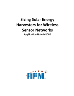 Sizing Solar Energy Harvesters for Wireless Sensor Networks